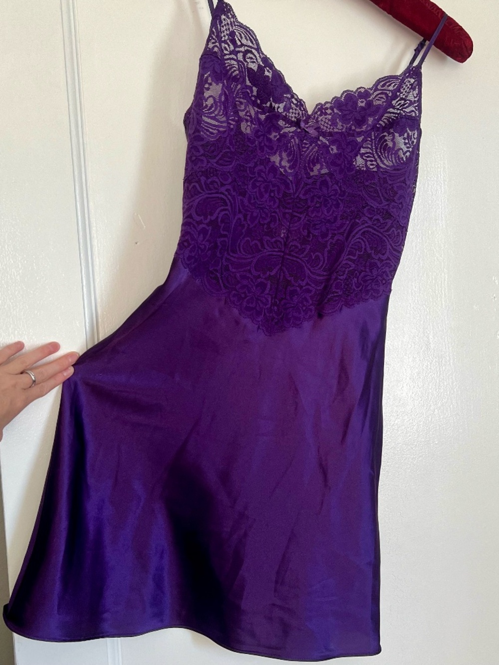Y2K Vintage Victoria's Secret Silky Lace Slip Dress